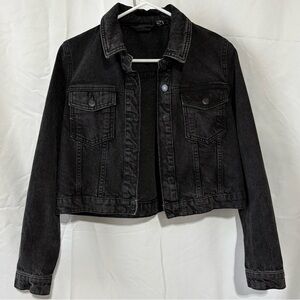 Vero Moda Cropped Black Denim Jacket